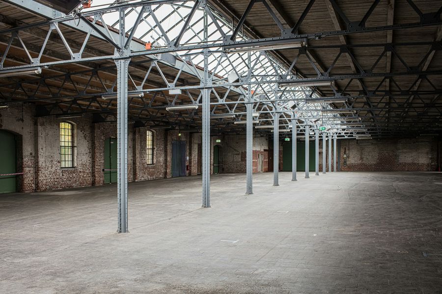 A clean, spacious warehouse interior